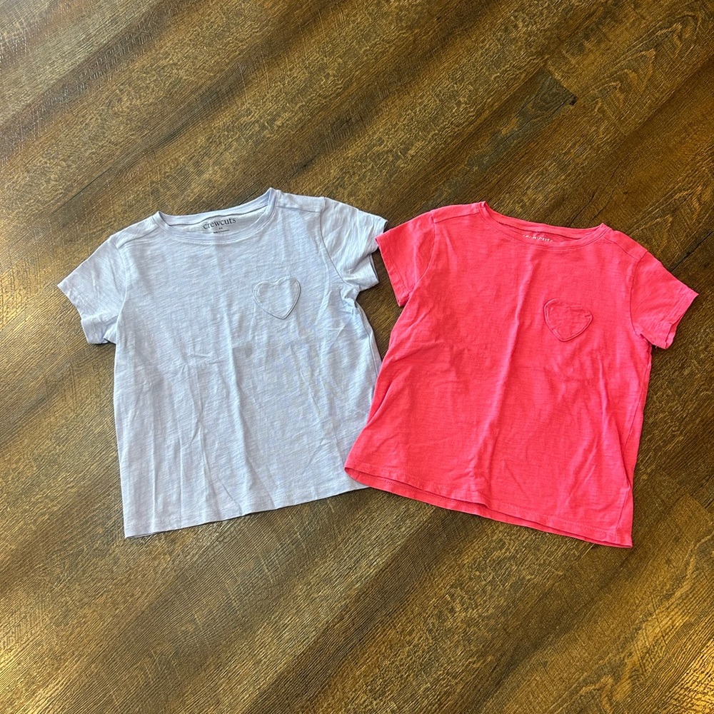 Crewcuts Short Sleeve Tees - Blue & Pink 8-9